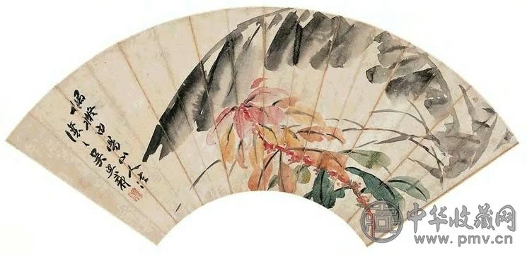 清 吴镜汀 花卉 扇面