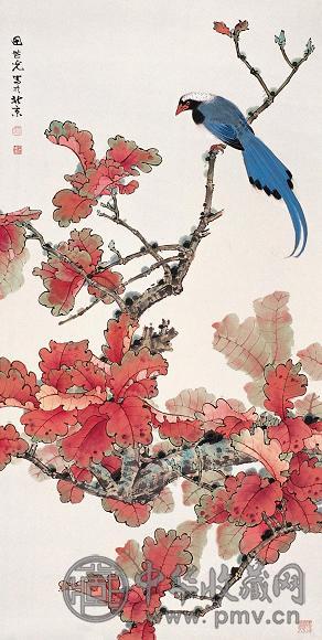 田世光 花鸟 镜心 设色纸本