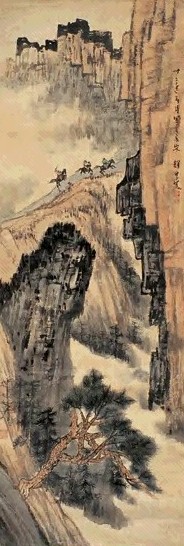 赵望云 甲申(1944)年作 行山图 立轴 纸本设色