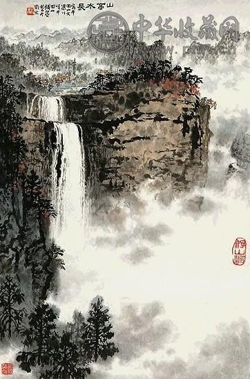 钱松嵒 山高水长 轴