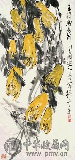 颜梅华 佛手 立轴 设色纸本