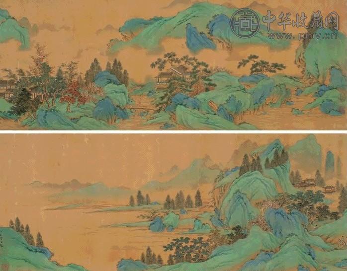 仇英(款) 山水 卷 设色绢本