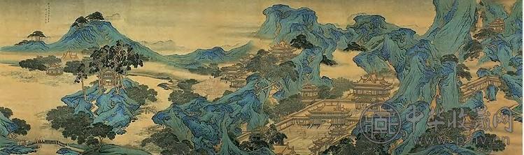 袁耀 清 九成宫图 轴(12屏)