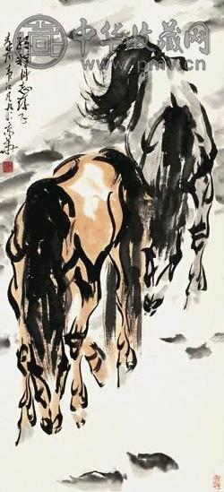 韦江凡 马 轴 设色纸本