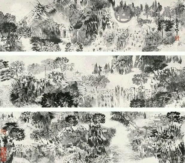 卓鹤君 山水清音 手卷 墨色纸本