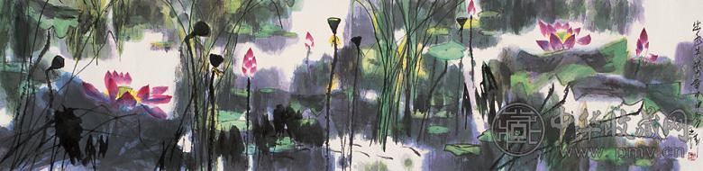 王炜 甲申(2004年)作 出水芙蓉图 镜心 设色纸本