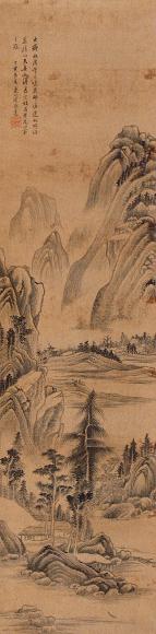 董邦达 山水 立轴 水墨绢本