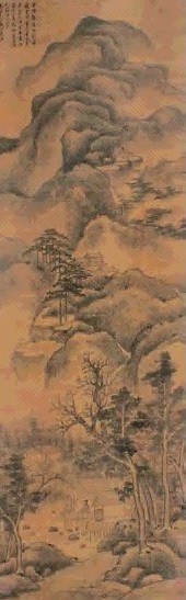 赵左 龙宿郊民图 立轴 设色绢本