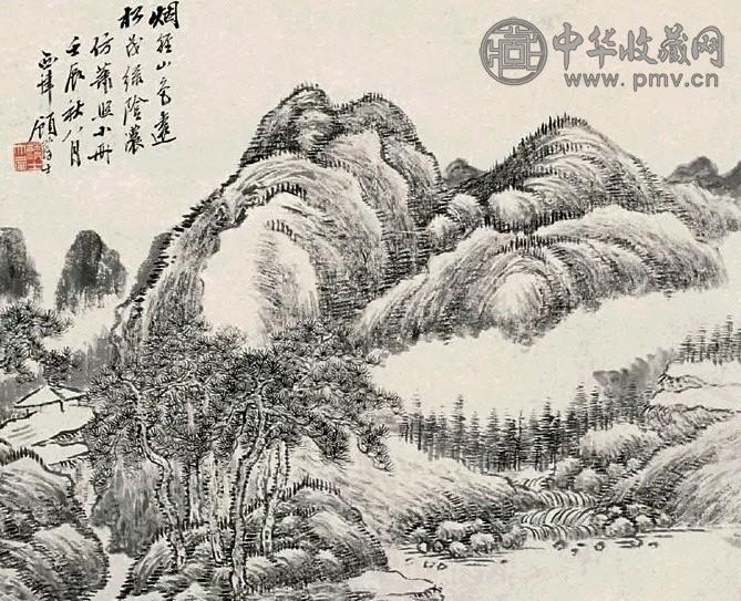 顾麟士 1892年作 山水 镜心 水墨纸本