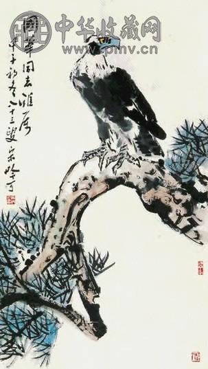 宋吟可 鹰 立轴 纸本