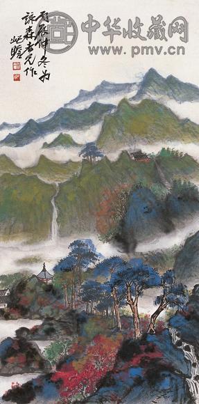 朱屺瞻 1976年作 春山如笑 立轴 设色纸本