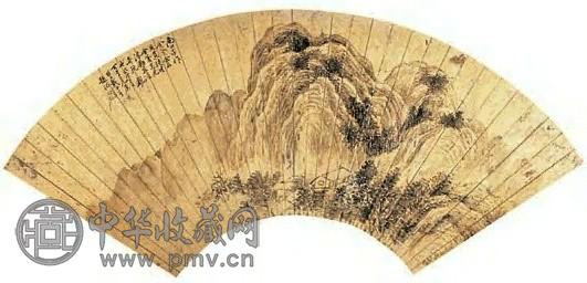 戴熙(款) 山水 扇面 设色纸本