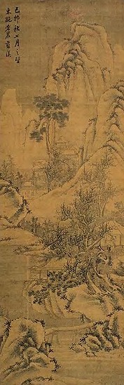 蓝瑛 明 山水 轴