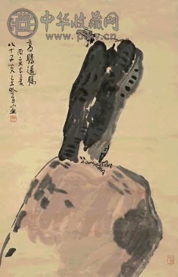 宋吟可 高瞻远瞩 立轴 纸本设色