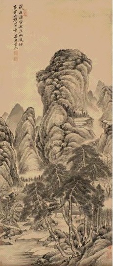 吴历 万壑松风图 轴 纸本水墨