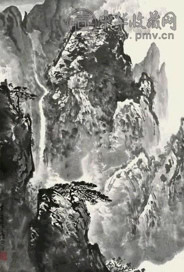 应野平 1981年作 山水 立轴 水墨纸本