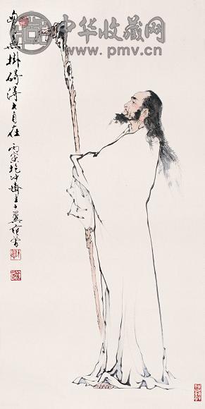 范曾 丙寅(1986年)作 人物 镜心 设色纸本