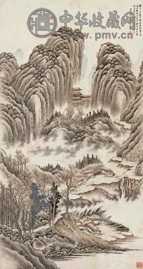 蔡远 山水 立轴 设色纸本