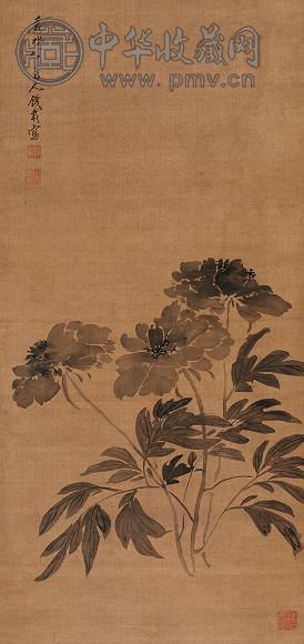钱载 清代 花卉 立轴 水墨绢本 收藏资讯|艺术家|书画家|书画名人|书法家-中华收藏网