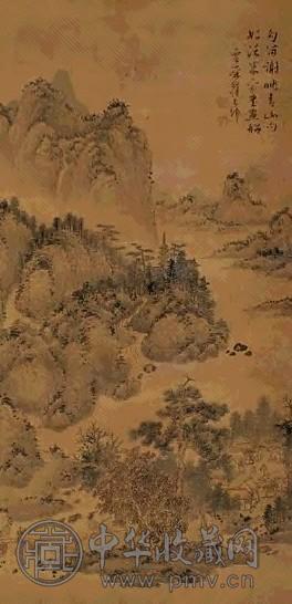 翟大坤 山水 立轴 设色绢本