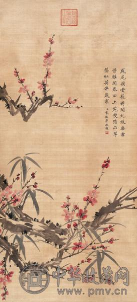 慈禧 花卉 立轴 设色绢本