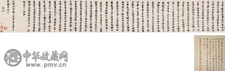 张瑞图 1626年作 行书前赤壁赋 手卷 纸本