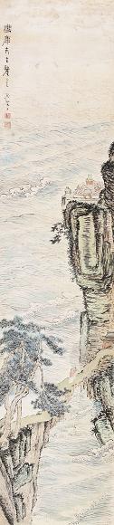 吕凤子 山水 立轴 纸本
