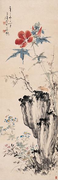 王雪涛 1941年作 花卉草虫 镜心 设色纸本