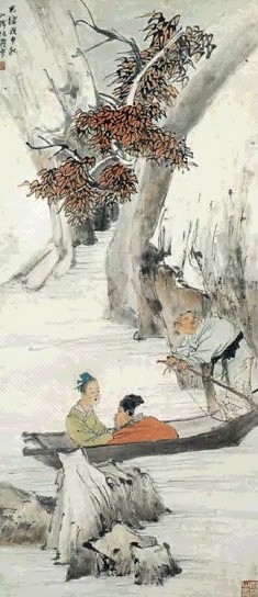 近代 任霞 赤壁图 轴