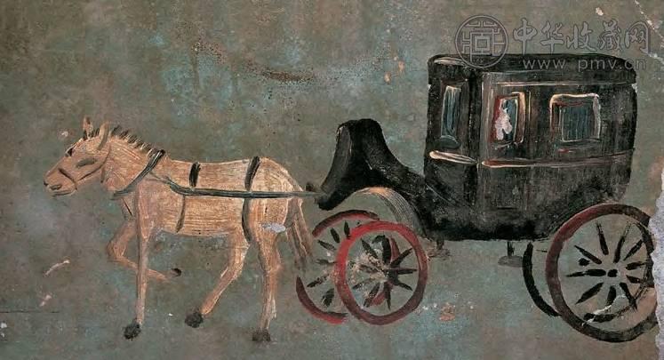 张聿光 约二十世纪20年代 马车 铁板油画