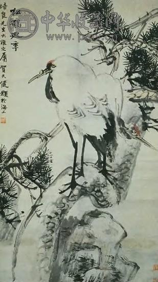 任伯年 现代 松鹤延年 轴