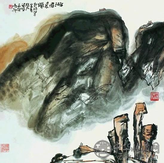 李琼九 《眉晨曦》 立轴 设色纸本