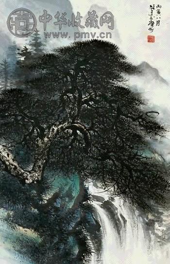 黎雄才 山水 轴 设色纸本