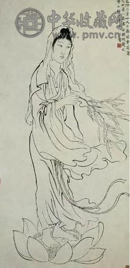 徐悲鸿 现代 观音大士 轴