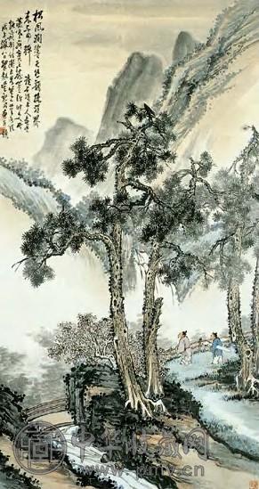 吴观岱 现代 山水 轴