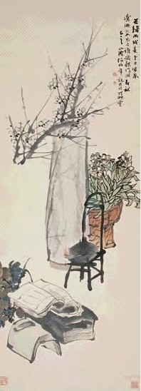 任伯年 岁朝清供图 立轴