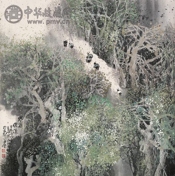 赵青仲 1993年作 寒春雪道 镜心 设色纸本