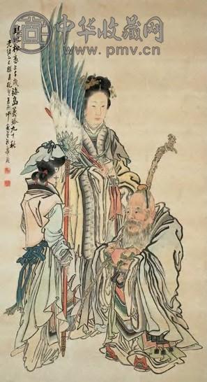 清 沙馥 瑶池桃熟 轴