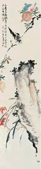 汪溶 花鸟 立轴 纸本