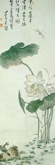 溥儒 翠盖双雀图 轴