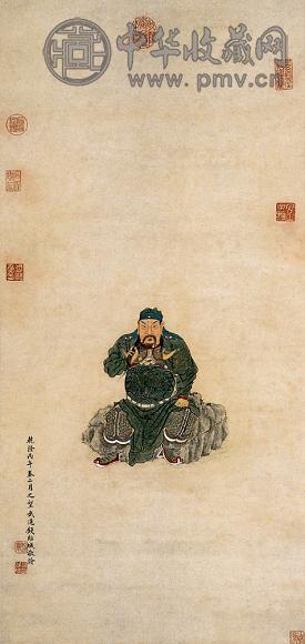 钱维城(款) 人物 立轴 设色纸本