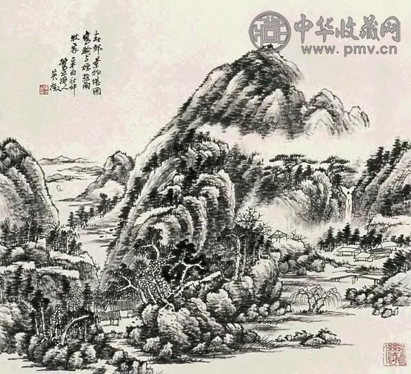 吴徵 1921年作  山水 镜心 水墨纸本