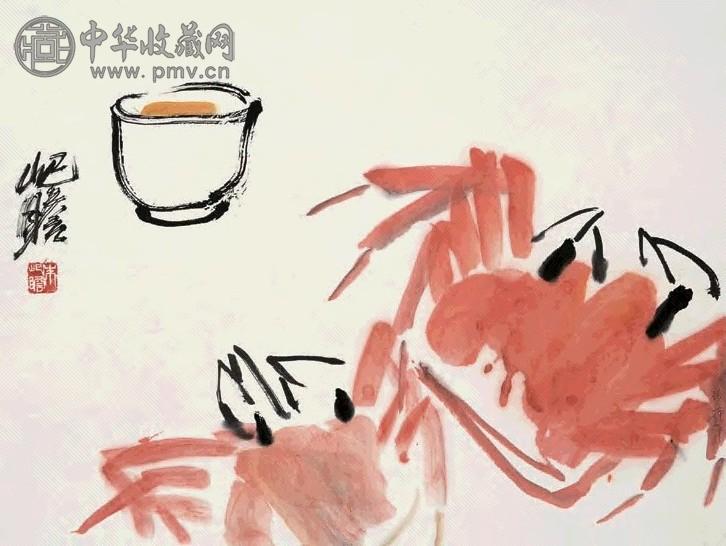 朱屺瞻 蟹 立轴