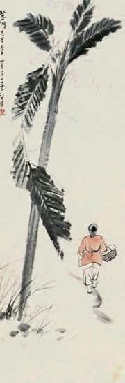 赵望云 1942年作 江南一景 立轴 设色纸本