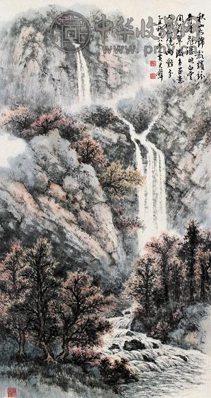 黄君璧 1985年作 山水 镜心