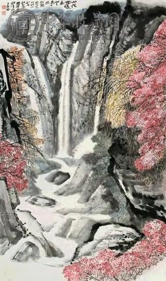 何海霞 山花烂漫图 立轴 设色纸本