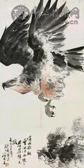 刘继卣 1988年作 健羽欲翔 镜心 设色纸本