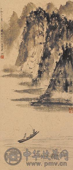 傅抱石(款) 山水 立轴