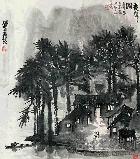 张凭 夜归图 镜心 纸本设色