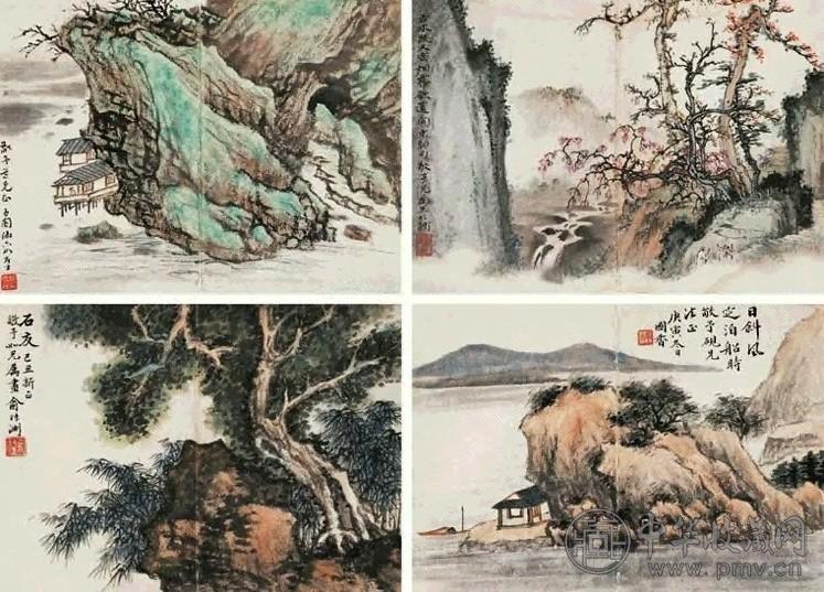 余叔渊 厉国香 郁文华等 翰墨千秋 册页(11开) 设色纸本、水墨纸本